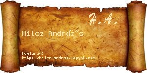 Hilcz András névjegykártya